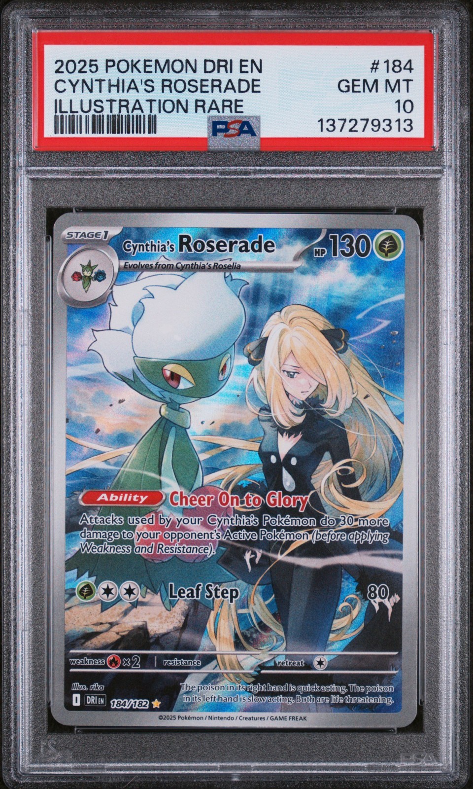 Cynthia’s Roserade 184/182 – Sv10: Destined Rivals Holo (PSA 10)