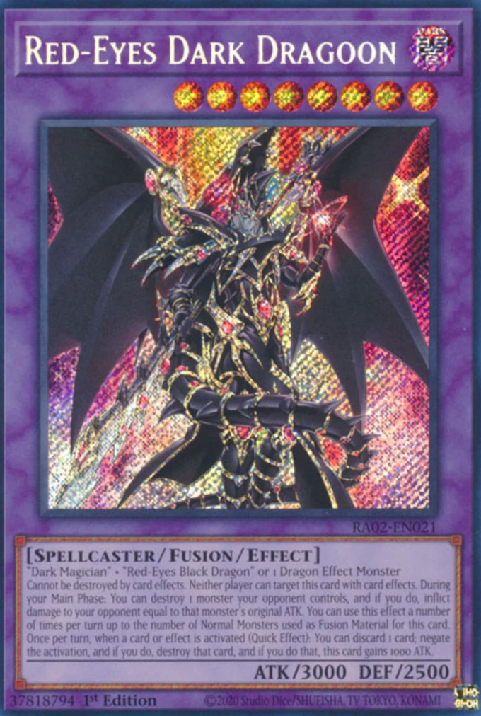 1X NM Red-Eyes Dark Dragoon – RA02-EN021 – Secret Rare 1st Edition
