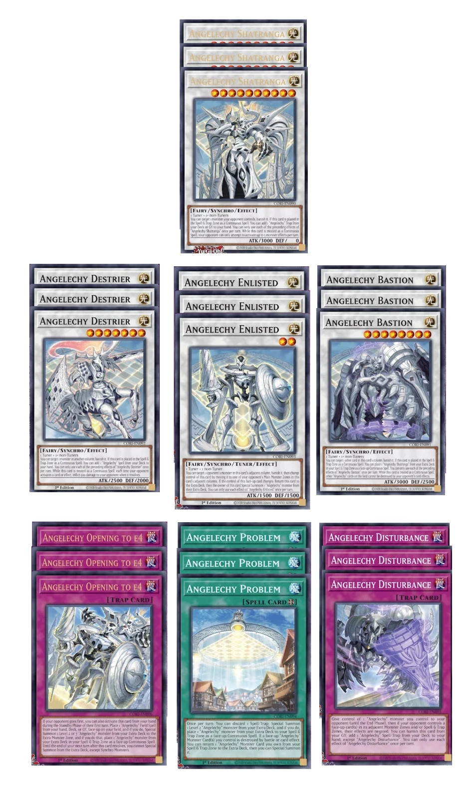 YUGIOH Chaos Origins Angelechy (chess) Deck Core 21 cards presale ships 7/3