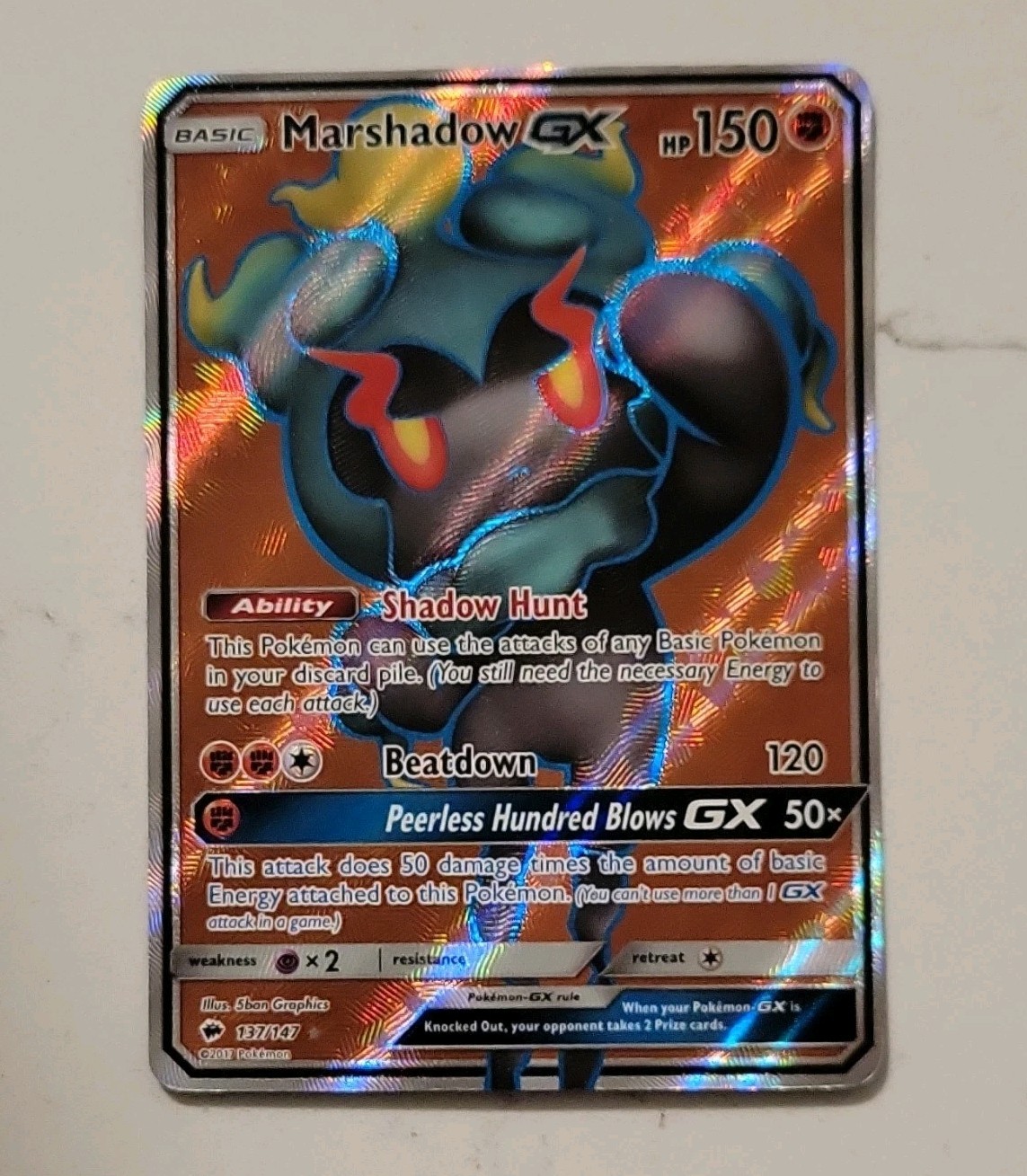 Pokemon TCG Marshadow GX 137/147 Burning Shadows Ultra Rare Holo EN