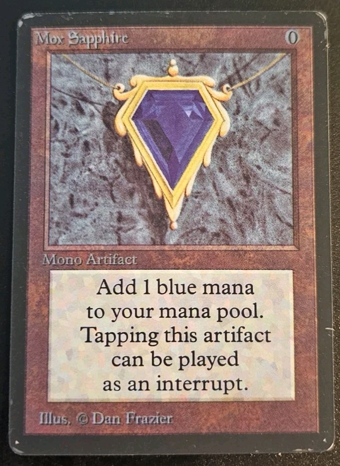 Mox Sapphire Alpha Edition Regular Playtest Card