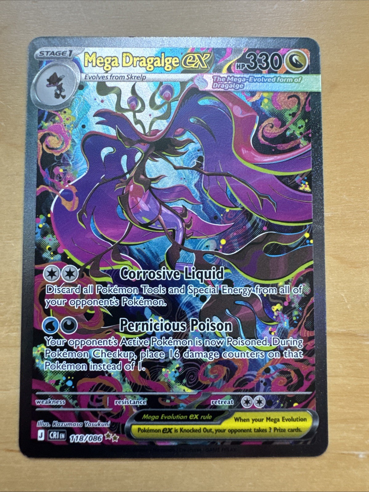 Pokémon TCG Mega Dragalge EX 118/086 Special Illustration Rare Chaos Rising