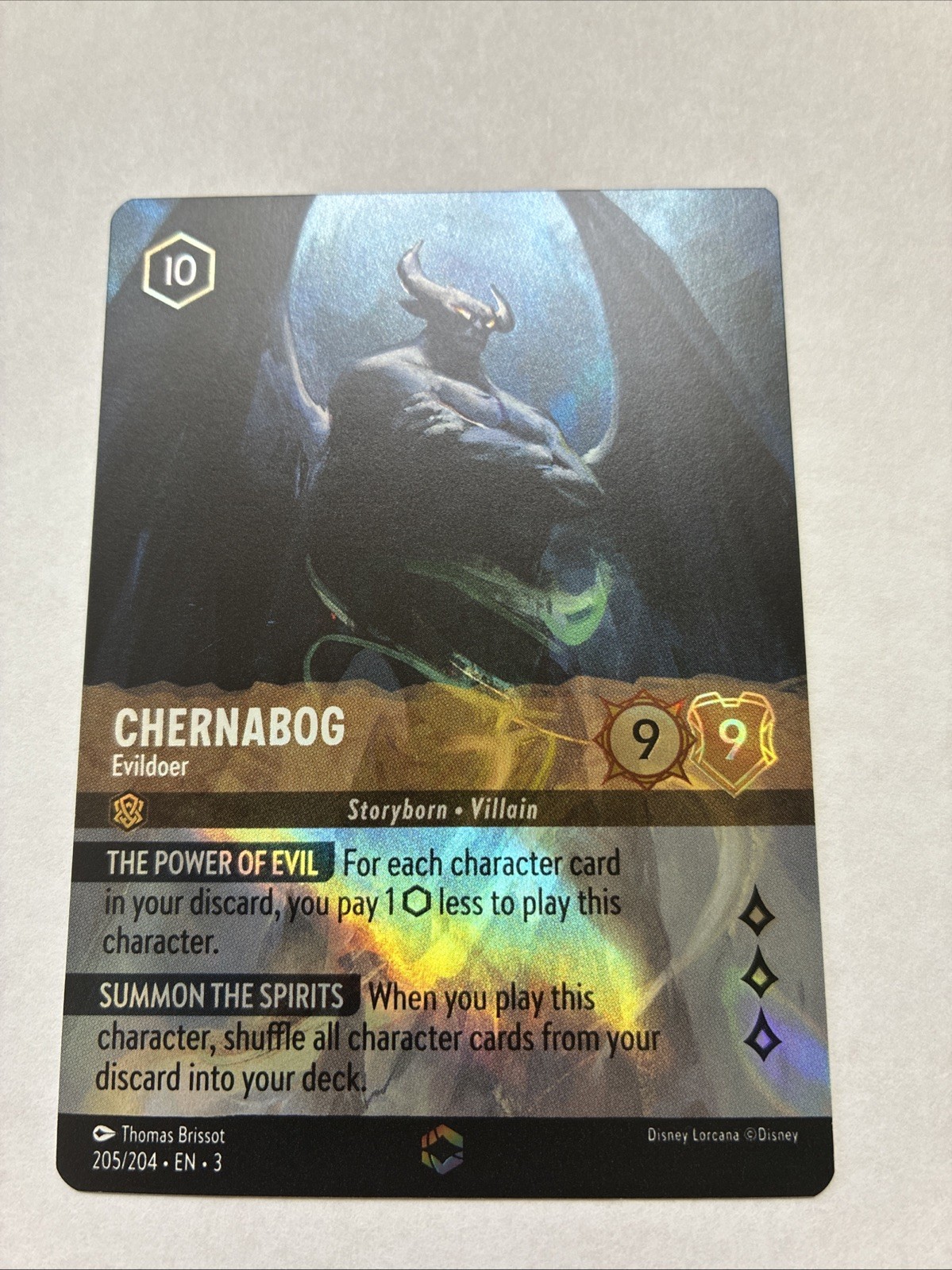 Chernabog – Evildoer Enchanted 205/204 Into the Inklands Holo foil NM