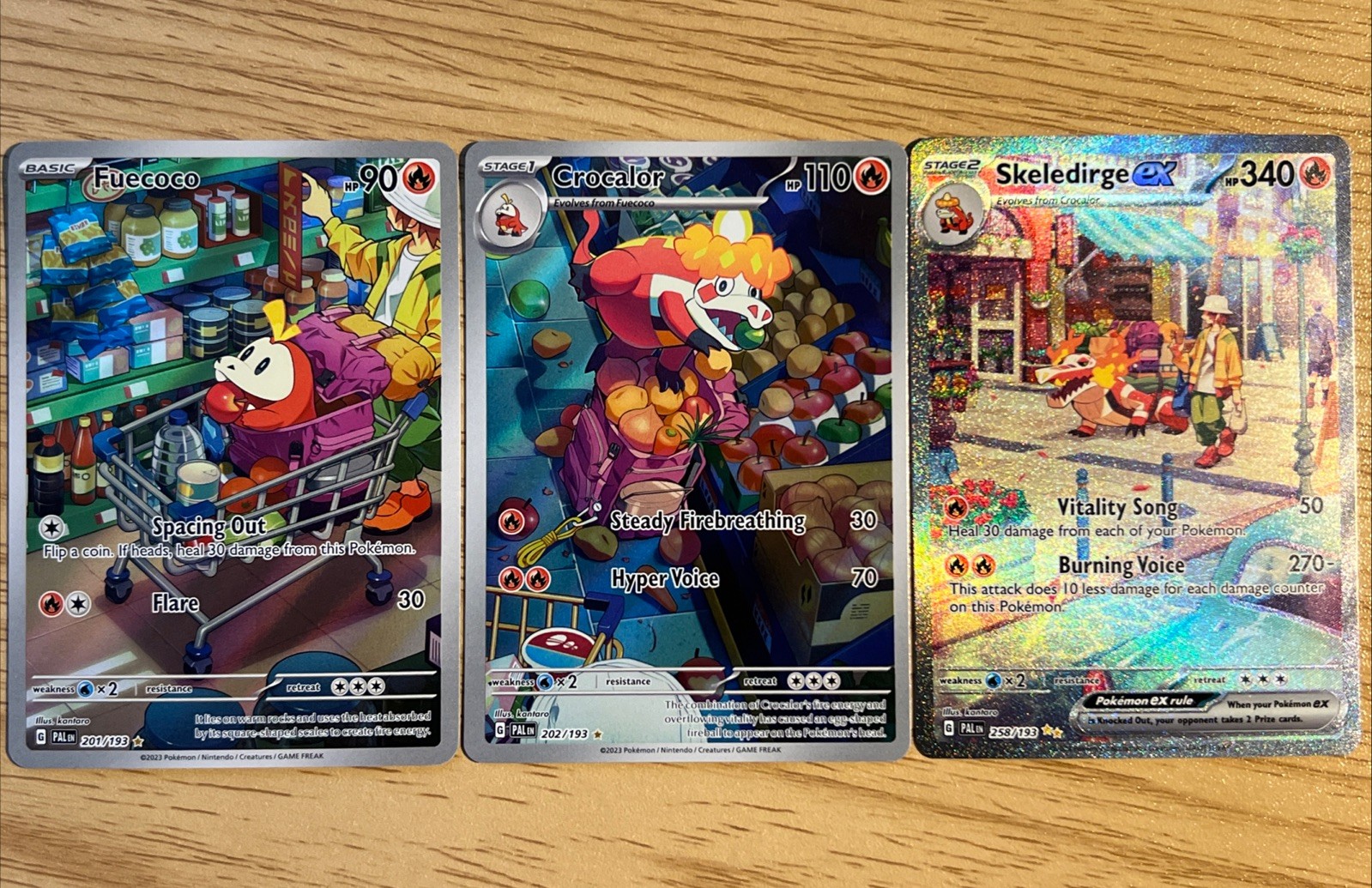 Paldea Evolved Fuecoco Crocalor Skeledirge Shopping Set 201/193