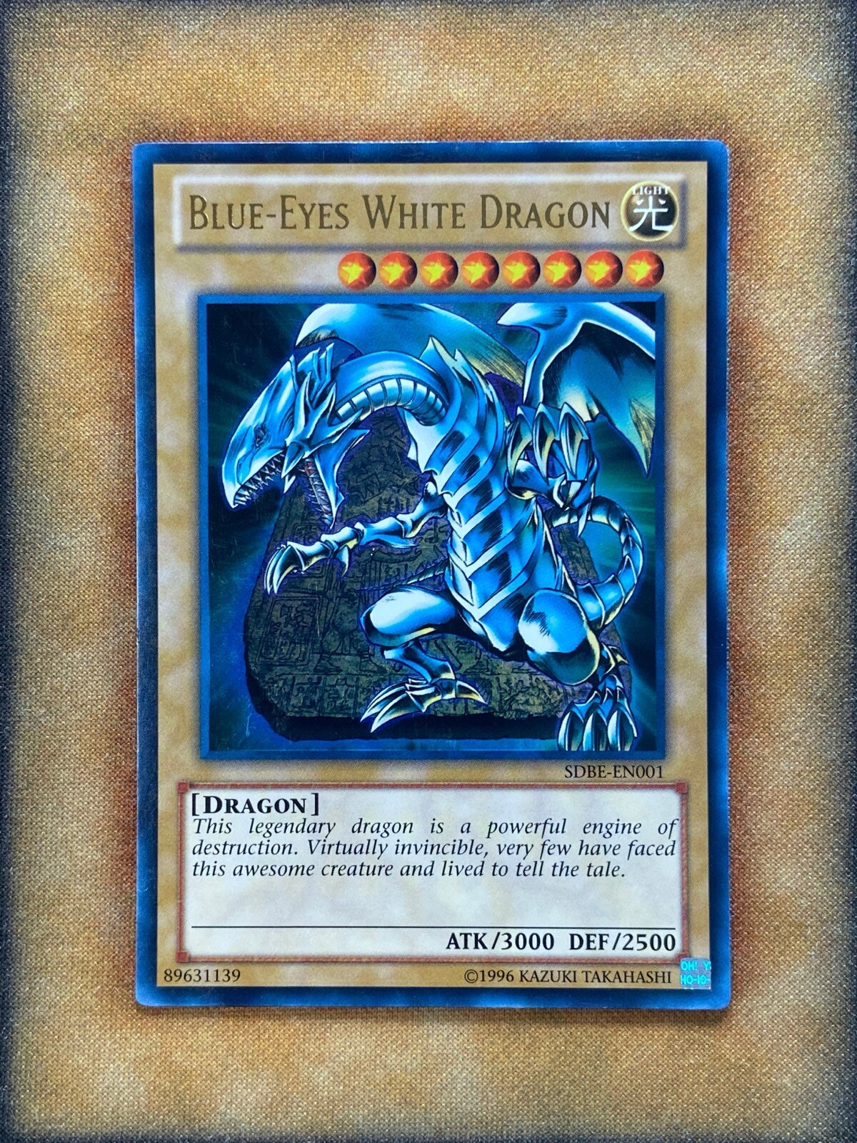 Yugioh Blue-Eyes White Dragon SDBE-EN001 Ultra Rare PCK ART NM