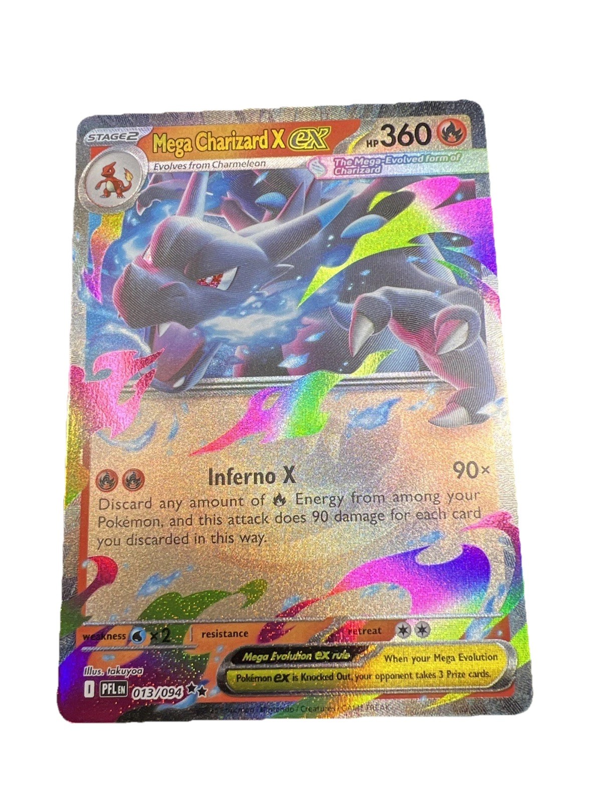 Mega Charizard X ex 13/94 Phantasmal Flames Double Rare NM