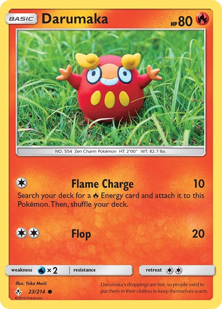 Darumaka 23/214 Non Holo SM – Unbroken Bonds Yuka Morii Pokémon Card