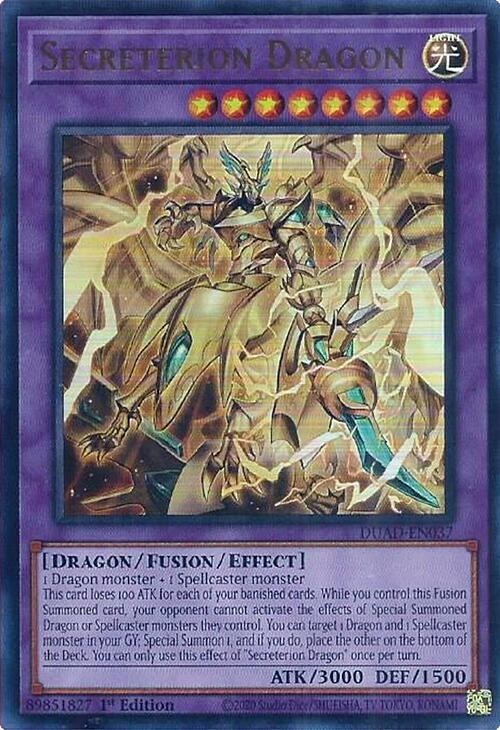 Yu-Gi-Oh! Secreterion Dragon DUAD-EN037 Ultra Rare 1st Edition