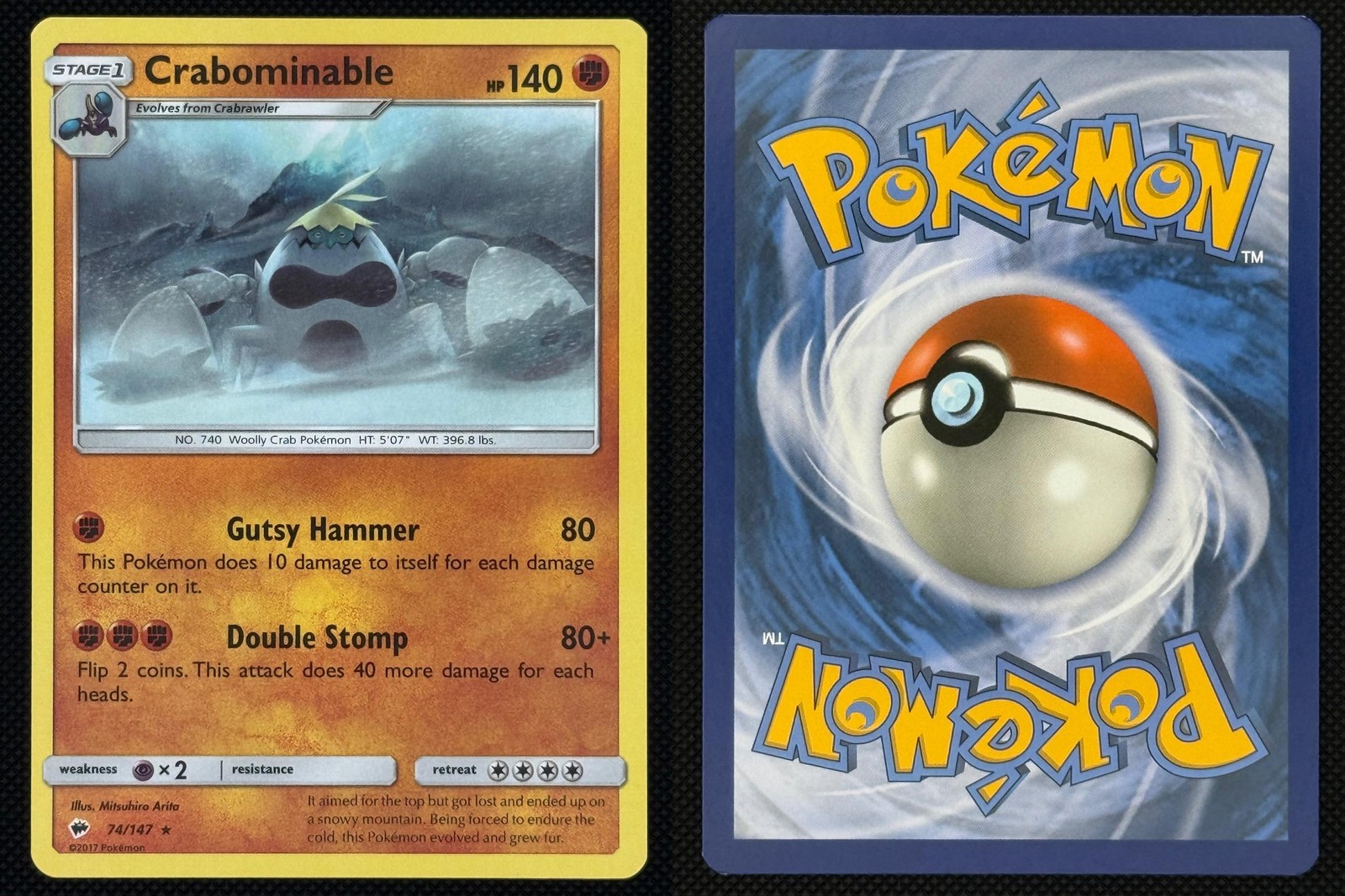 Crabominable 74/147 Rare Burning Shadows Near Mint