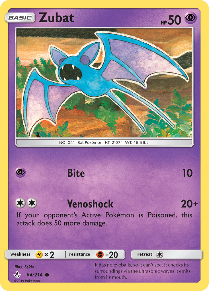 ZUBAT 64/214 C UNBROKEN BONDS POKEMON MP SEKIO