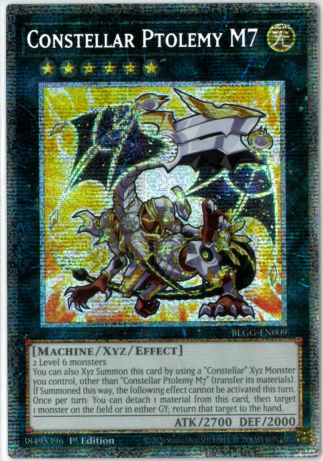 YuGiOh Constellar Ptolemy M7 Starlight Rare 1st Edition BLGG-EN009 English