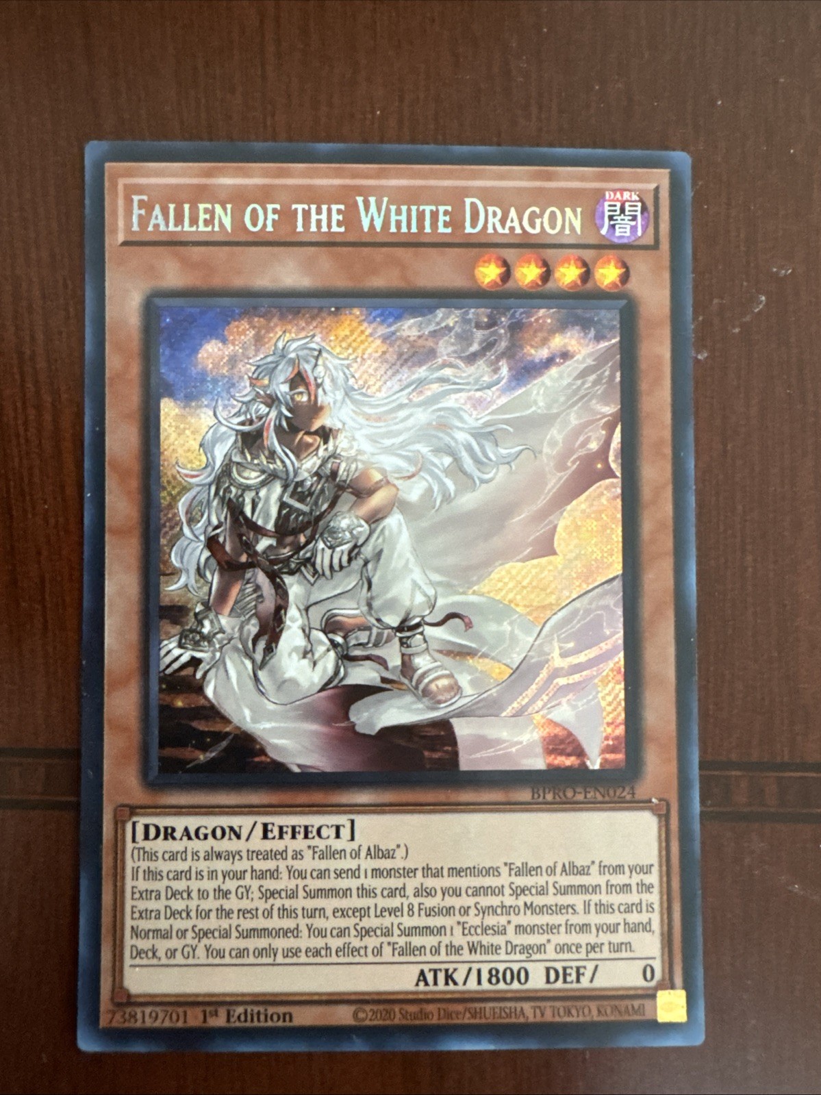 Fallen of the White Dragon BPRO-EN024 Burst Protocol 1st Edition