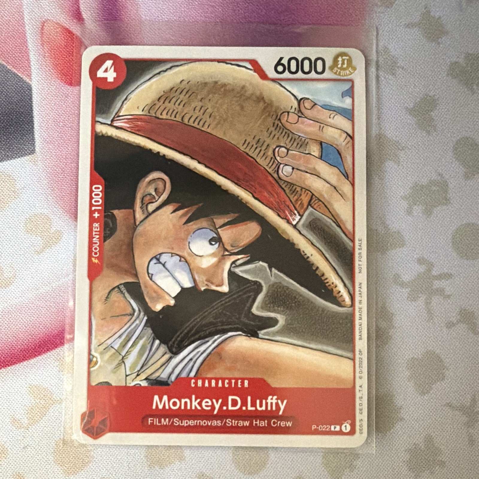 2 Bandai One Piece CCG Monkey D. Luffy Promo P-022 Character English 6000 Power