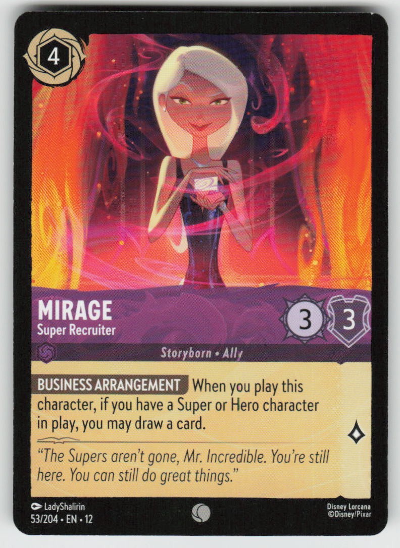 Mirage – Super Recruiter 53/204 Common Wilds Unknown Lorcana Near Mint