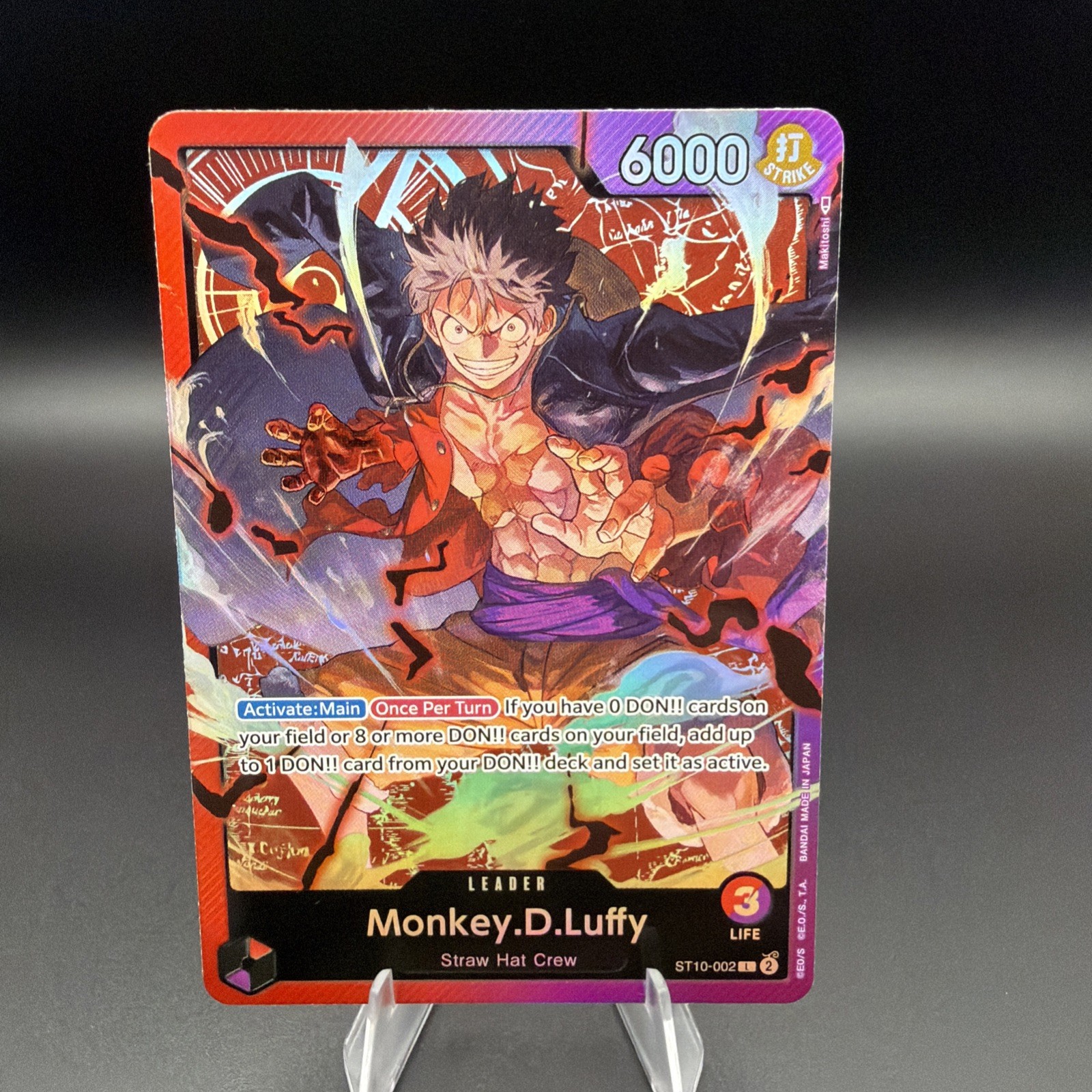 Bandai One Piece CCG Monkey.D.Luffy ST10-002 Ultra Deck Leader Foil Full Art (A)