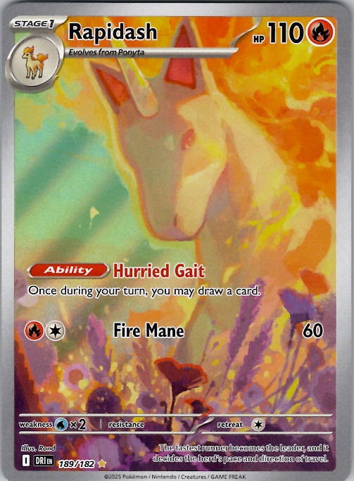 Rapidash – SV10: Destined Rivals 189/182 Holo NM