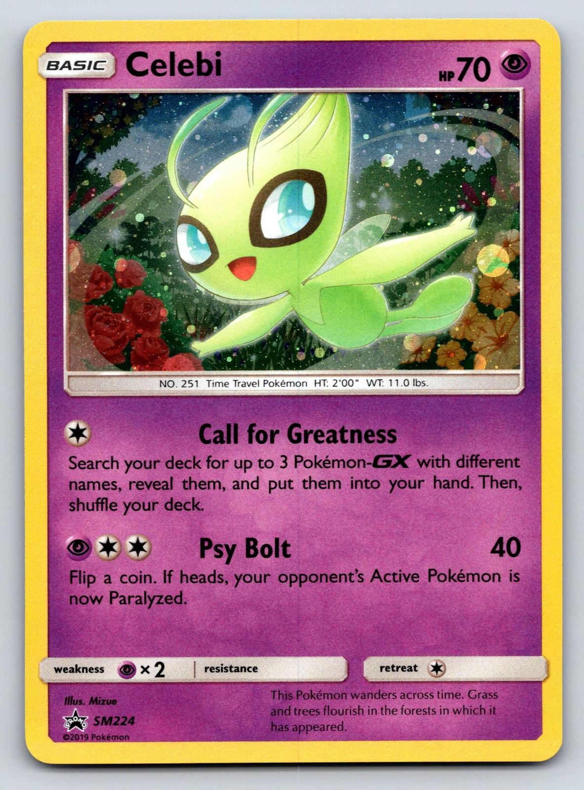 Celebi – SM224 Holo Promo Sun & Moon Promo Pokemon Near Mint