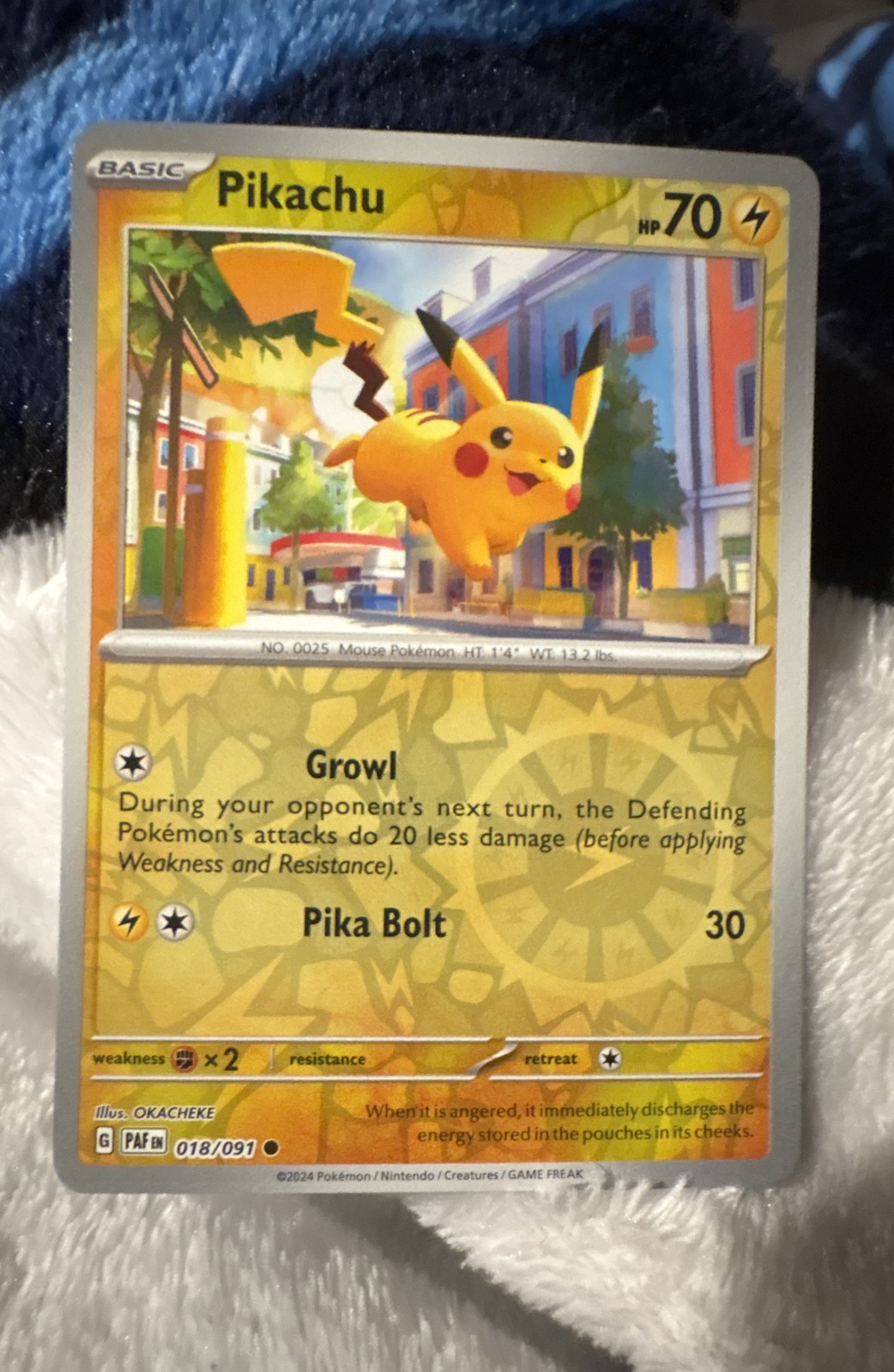 Pikachu Reverse Holo 018/091 Miscellaneous Cards & Products Reverse Holo