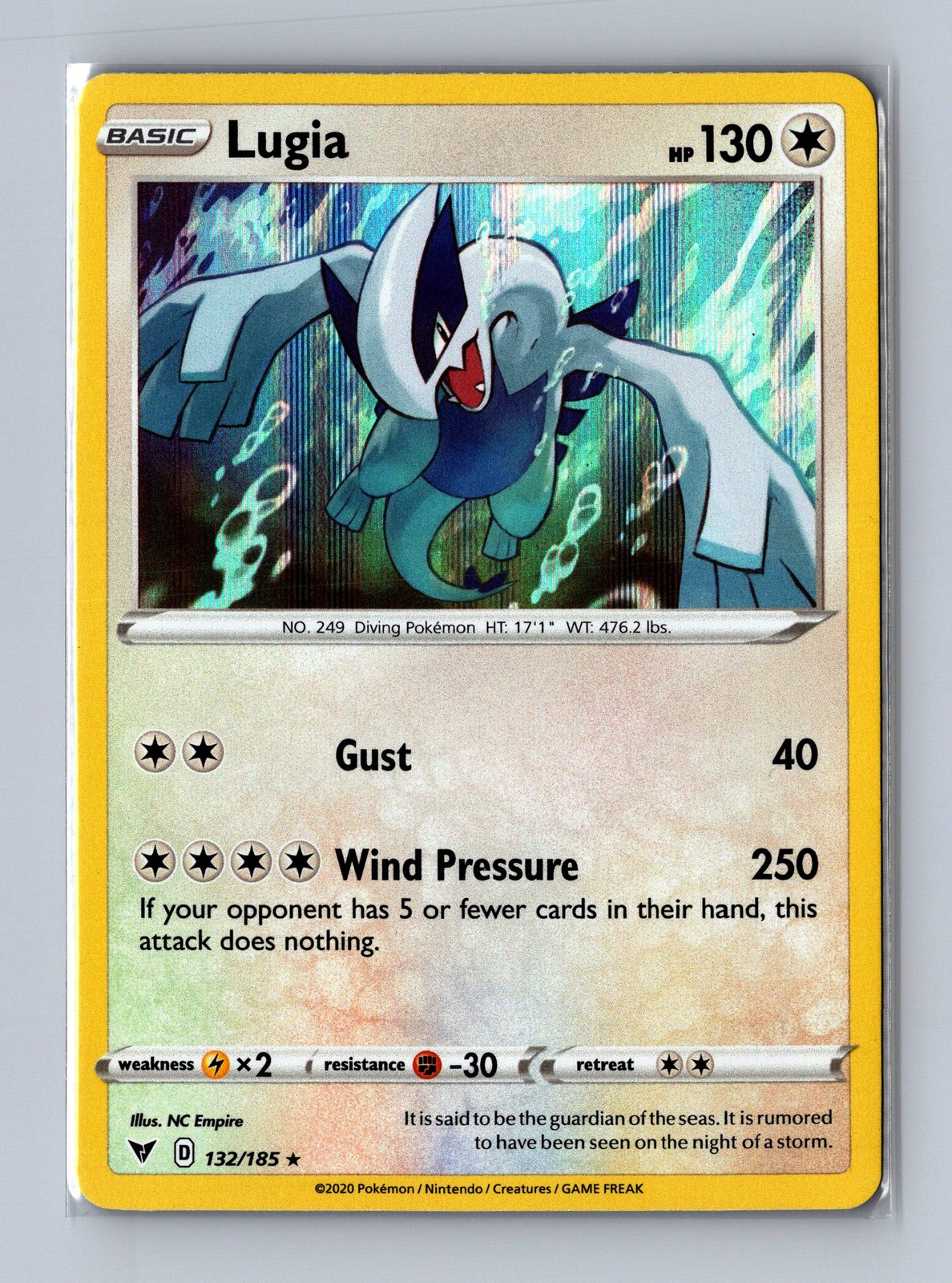 Lugia Holo Rare Pokémon SWSH04: Vivid Voltage #132/185 A