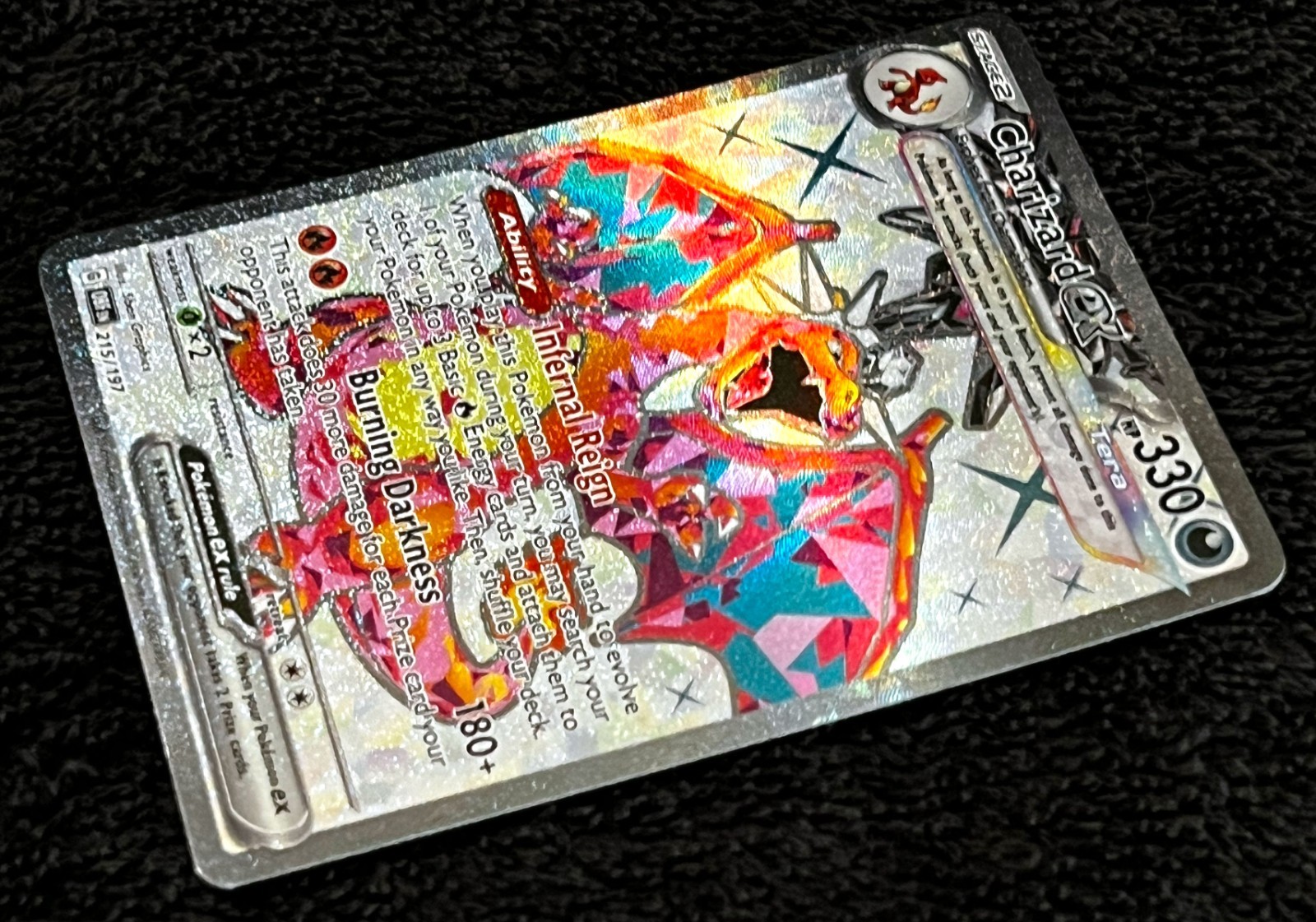 2023 CHARIZARD EX • 215/197 • OBSIDIAN FLAMES HYPER RARE SILVER • POKéMON