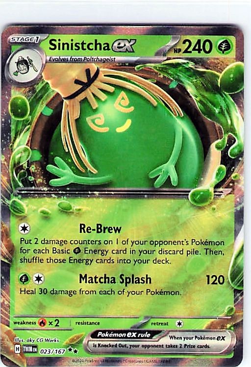2024 SV06: Twilight Masquerade Sinistcha ex Holo 023/167 NM
