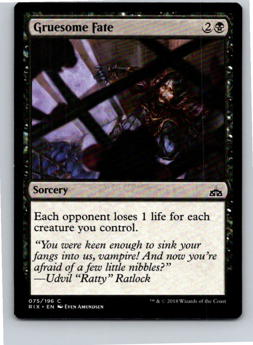 Magic the Gathering Gruesome Fate Rivals of Ixalan MTG Free Shipping!