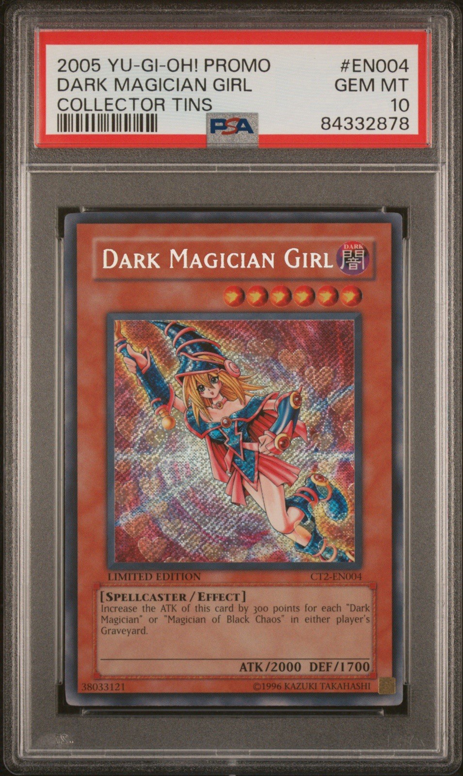 Dark Magician Girl CT2-EN004 2005 Collectors Tin Limited Edition Psa 10