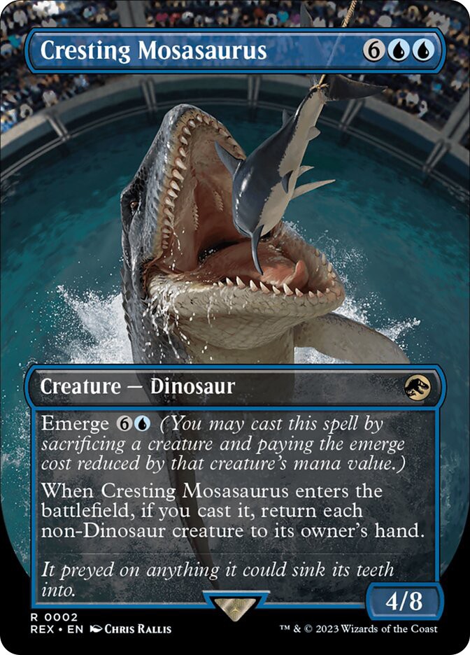 MTG Cresting Mosasaurus Borderless – Jurassic World Collection #002