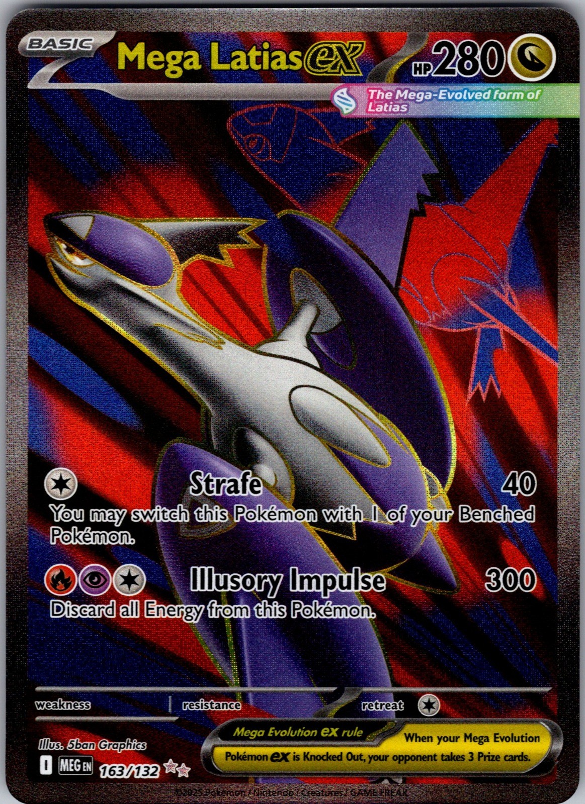 Mega Latias ex Holo Ultra Rare ME01: Mega Evolution 163/132 NM