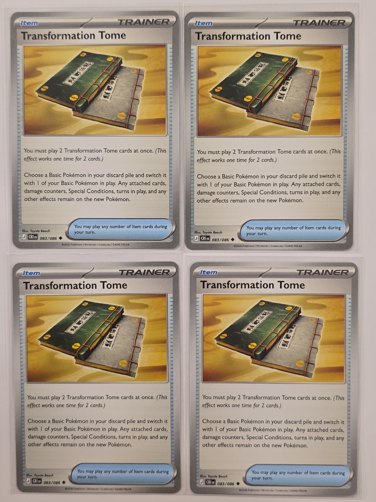 4x Transformation Tome 083/086 Me04: Chaos Rising Regular