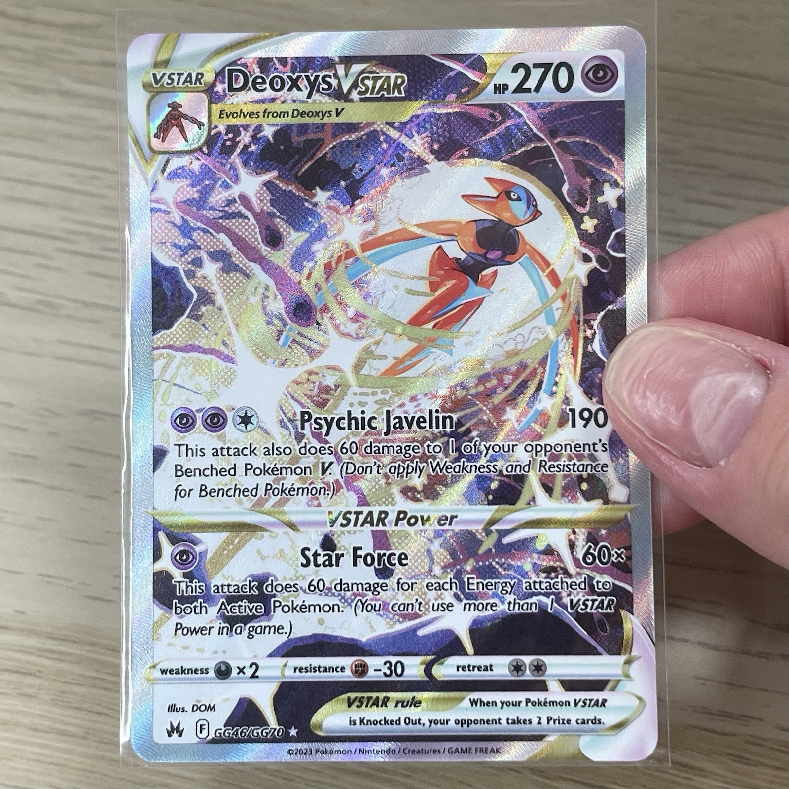 Deoxys VSTAR GG46/GG70 Crown Zenith Galarian Gallery Pokémon TCG NM/M