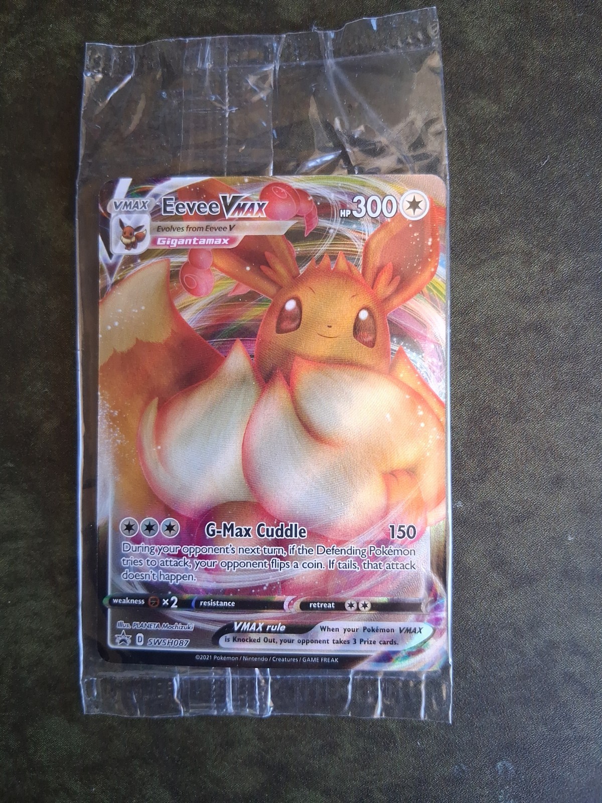 SEALED Eevee VMAX SWSH087 Black Star Promo Full Art Holo Pokémon TCG 2021