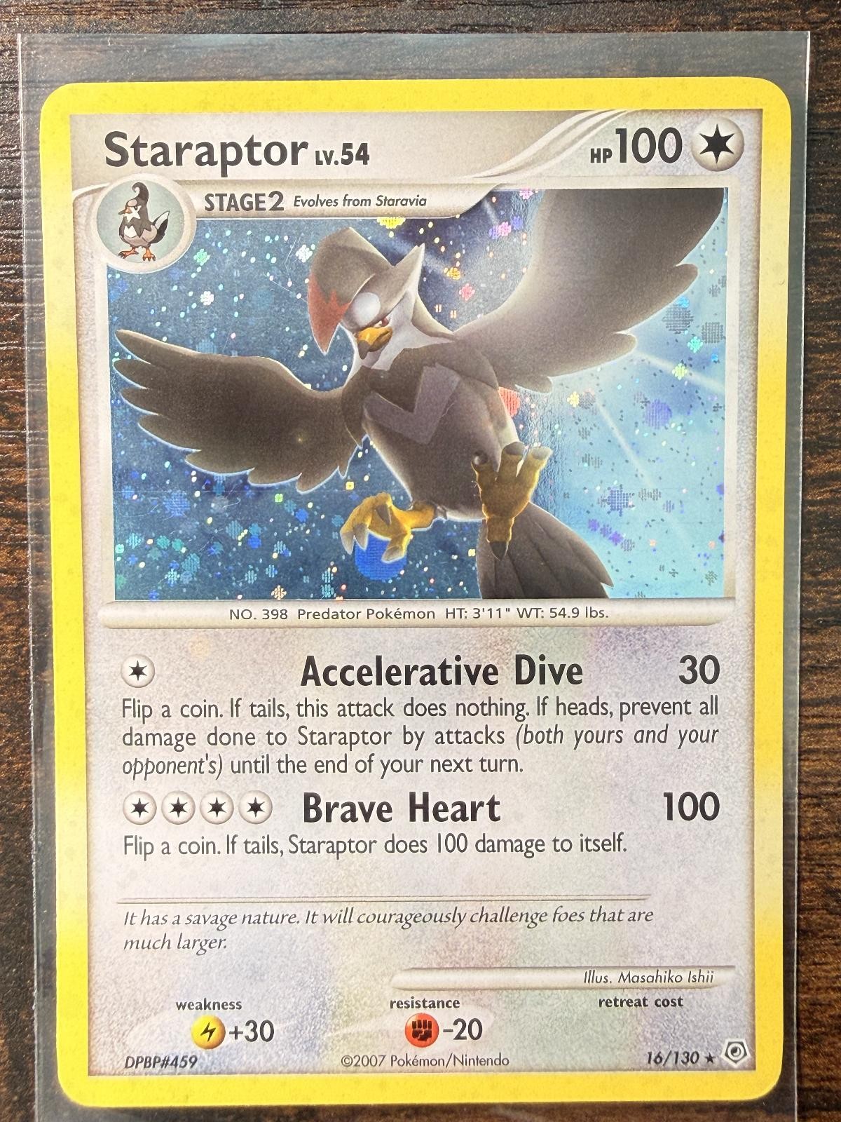 Pokemon – Diamond & Pearl – Staraptor 16/130 Holo Rare – Moderately Played !