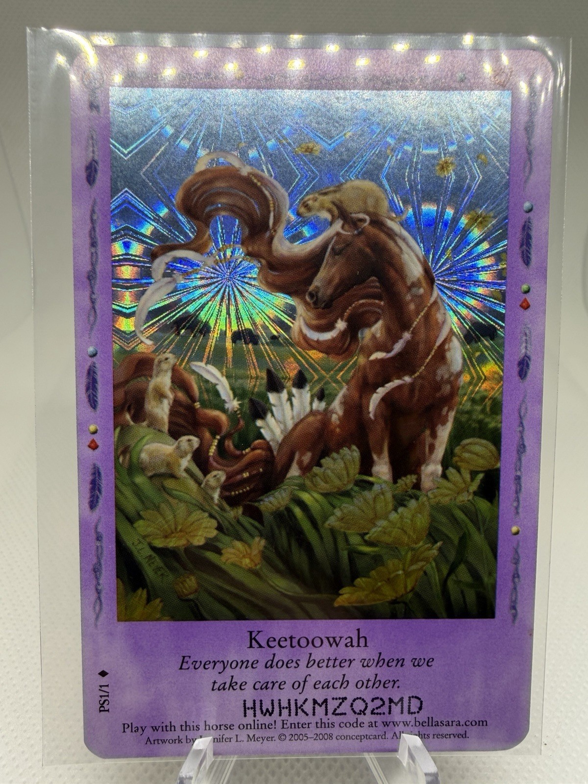 Bella Sara TCG Keetoowah PS1/1 Foil/Shiny Promo – Native Lights
