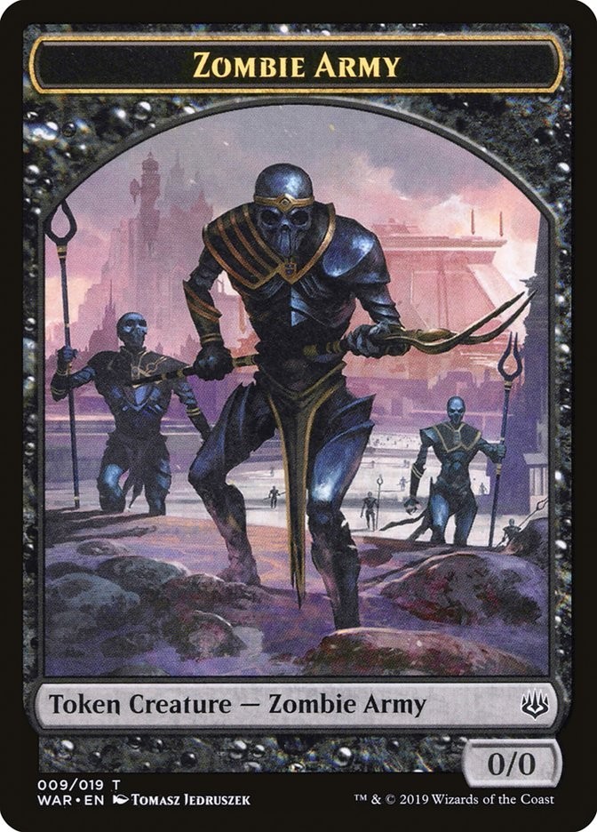 ***CLEARANCE*** MTG ZOMBIE ARMY 0/0 TOKEN – WAR OF THE SPARK TOKENS – AMASS