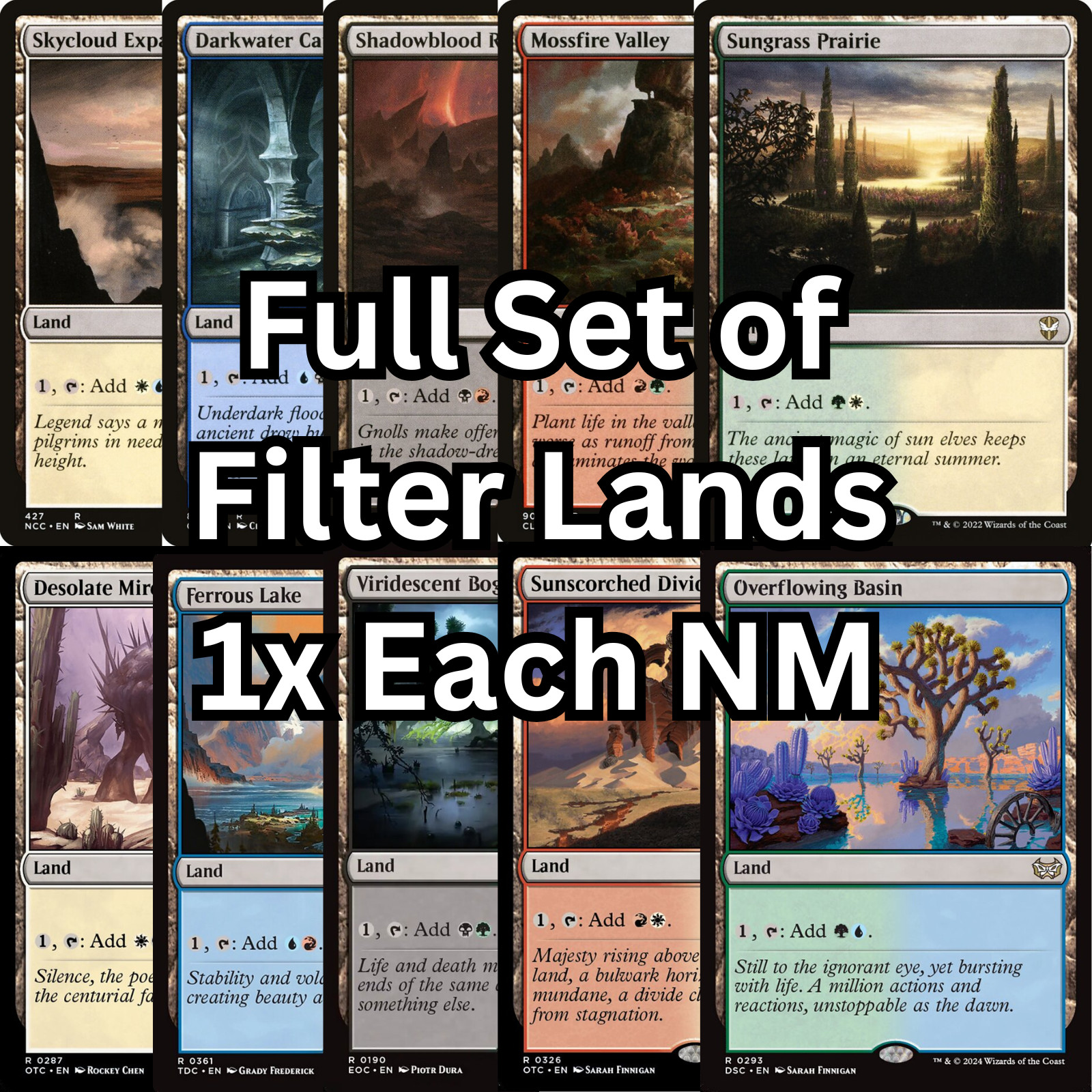 MTG Filter Lands Set of 10 1x Each Commander EDH Near Mint