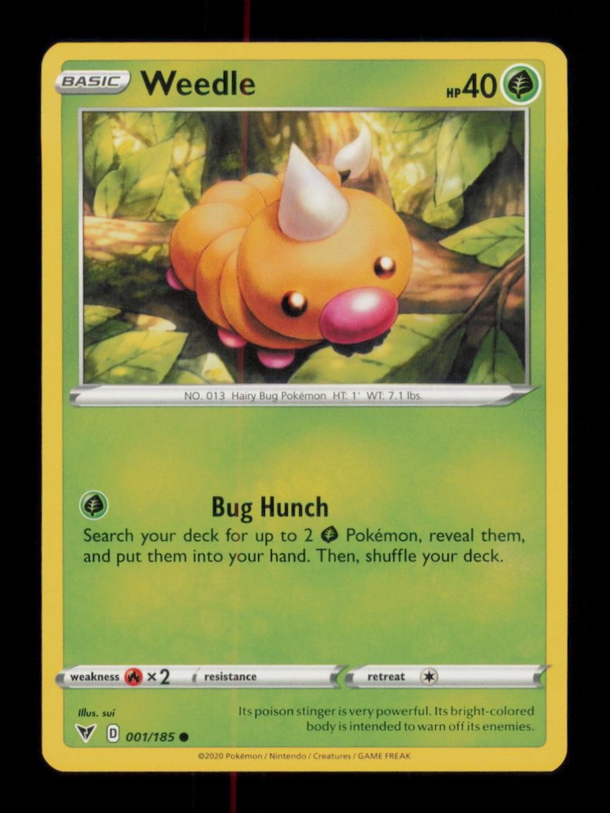 WEEDLE COMMON 001/185 NM POKEMON