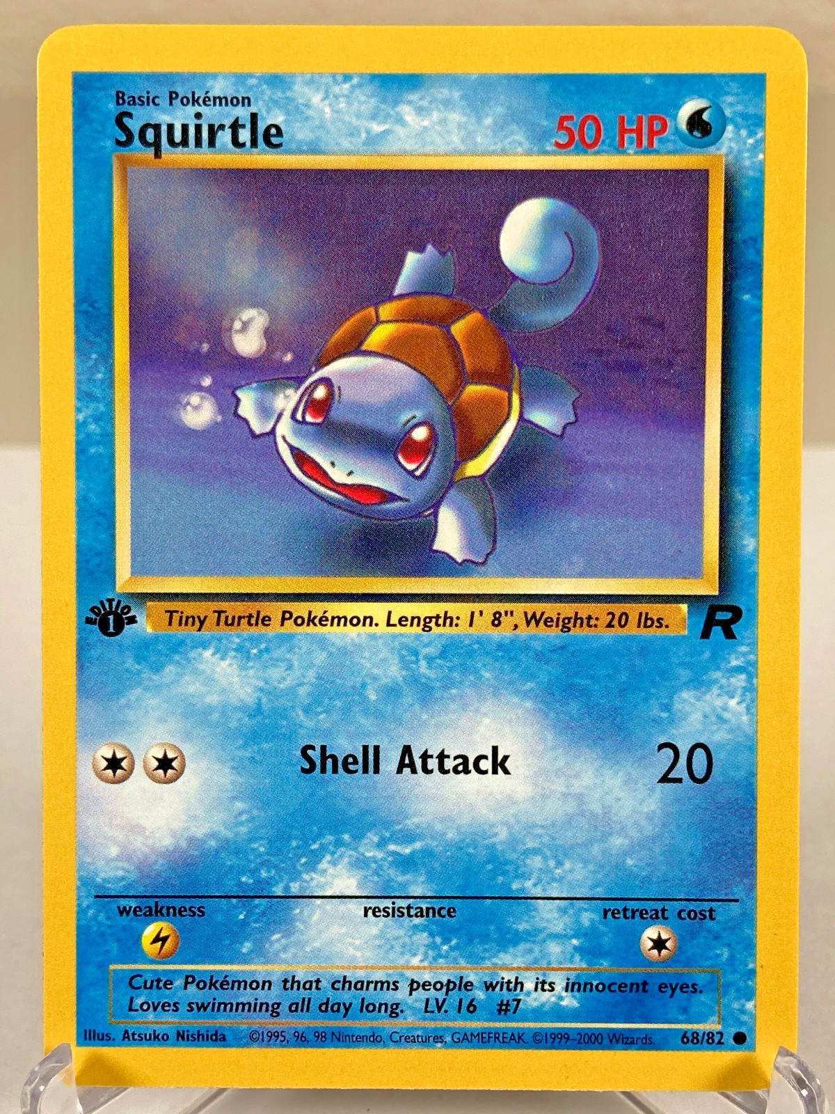 Squirtle 68/82 Team Rocket Set Pokemon Card 1st Edition – Near Mint