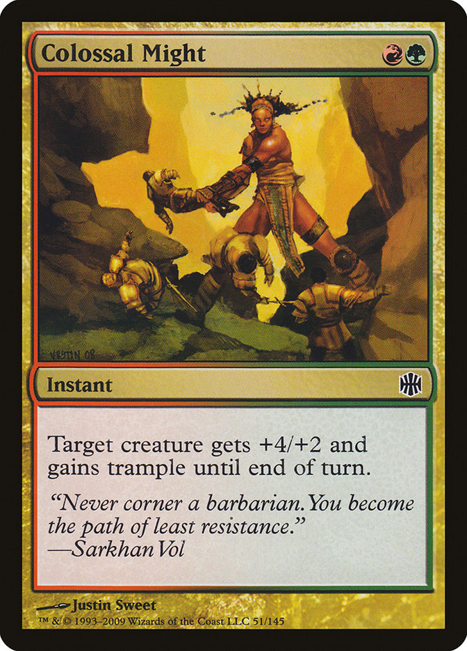 MTG Magic the Gathering Colossal Might (51/149) Alara Reborn LP