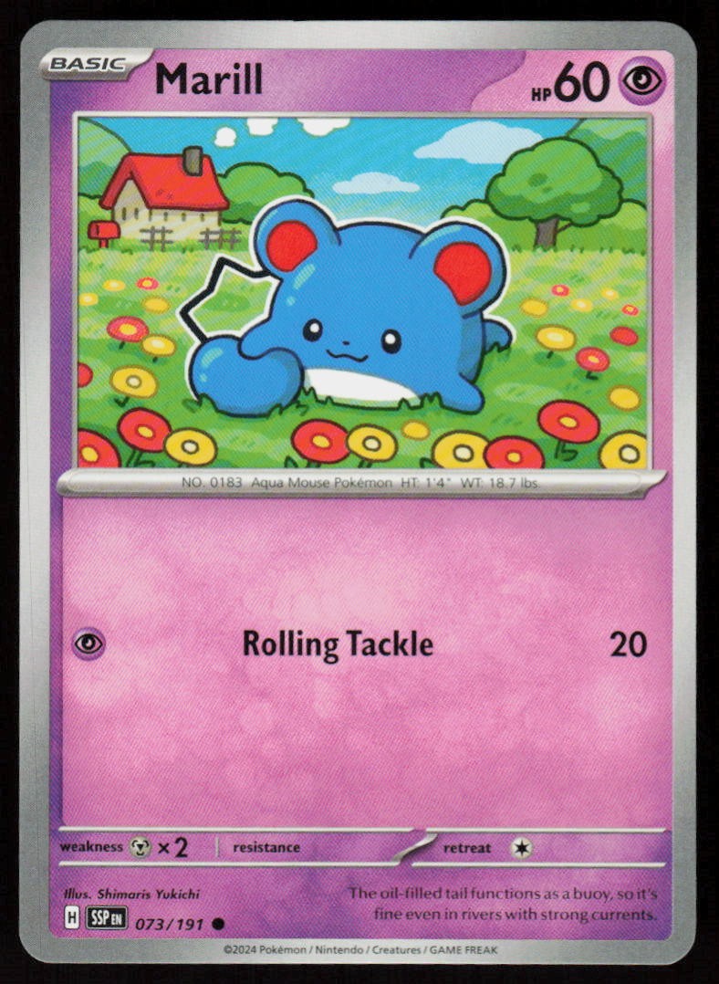 Marill 073/191 Common Surging Sparks Pokemon Near Mint