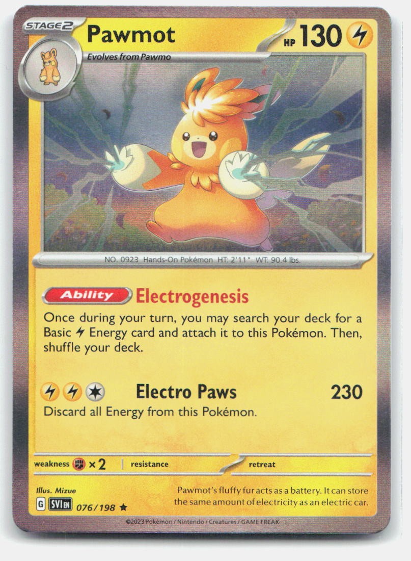 Pawmot – Holo Rare SV01: Scarlet & Violet Base Set 076/198 NM
