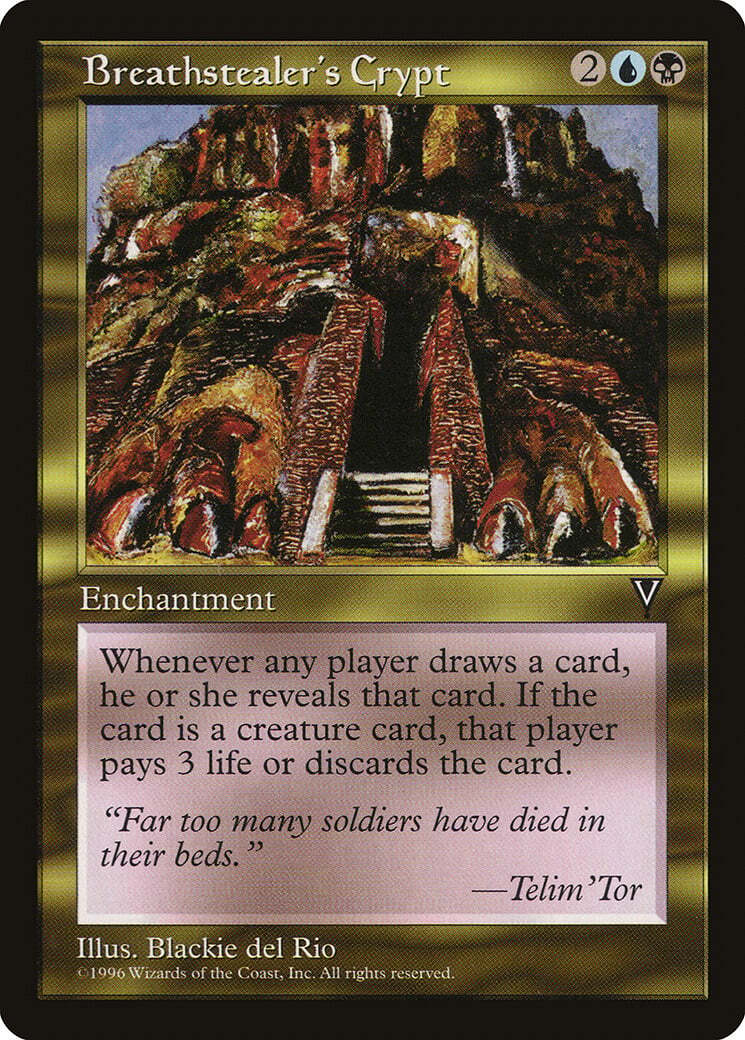 Breathstealer’s Crypt Visions HEAVILY PLD Blue Black Rare MAGIC CARD ABUGames
