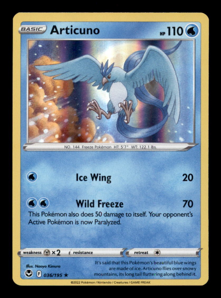 ARTICUNO 036/195 HOLO RARE SILVER TEMPEST NM/M