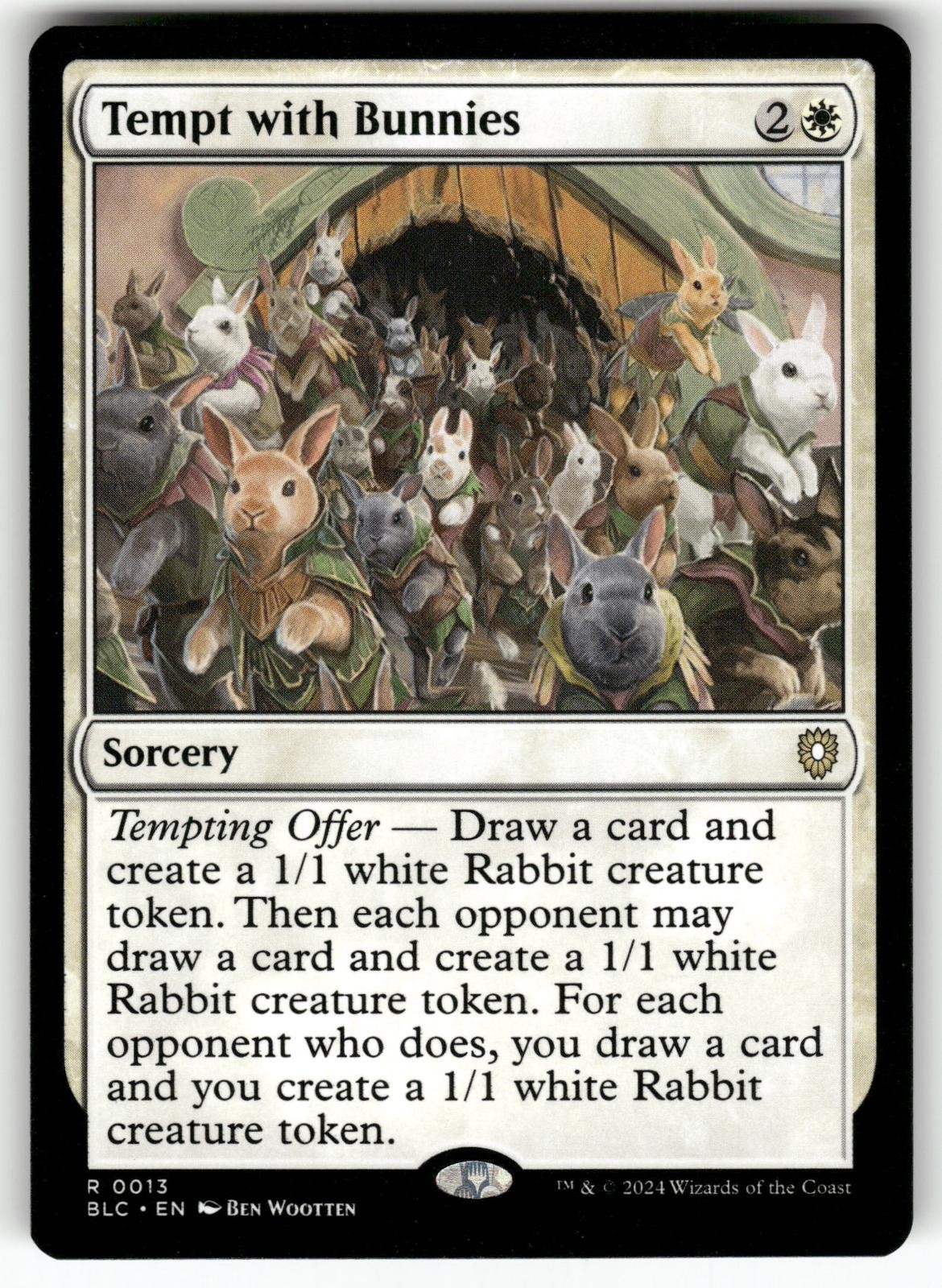 Tempt with Bunnies 13 Rare Commander: Bloomburrow Magic: The Gathering Near Mint