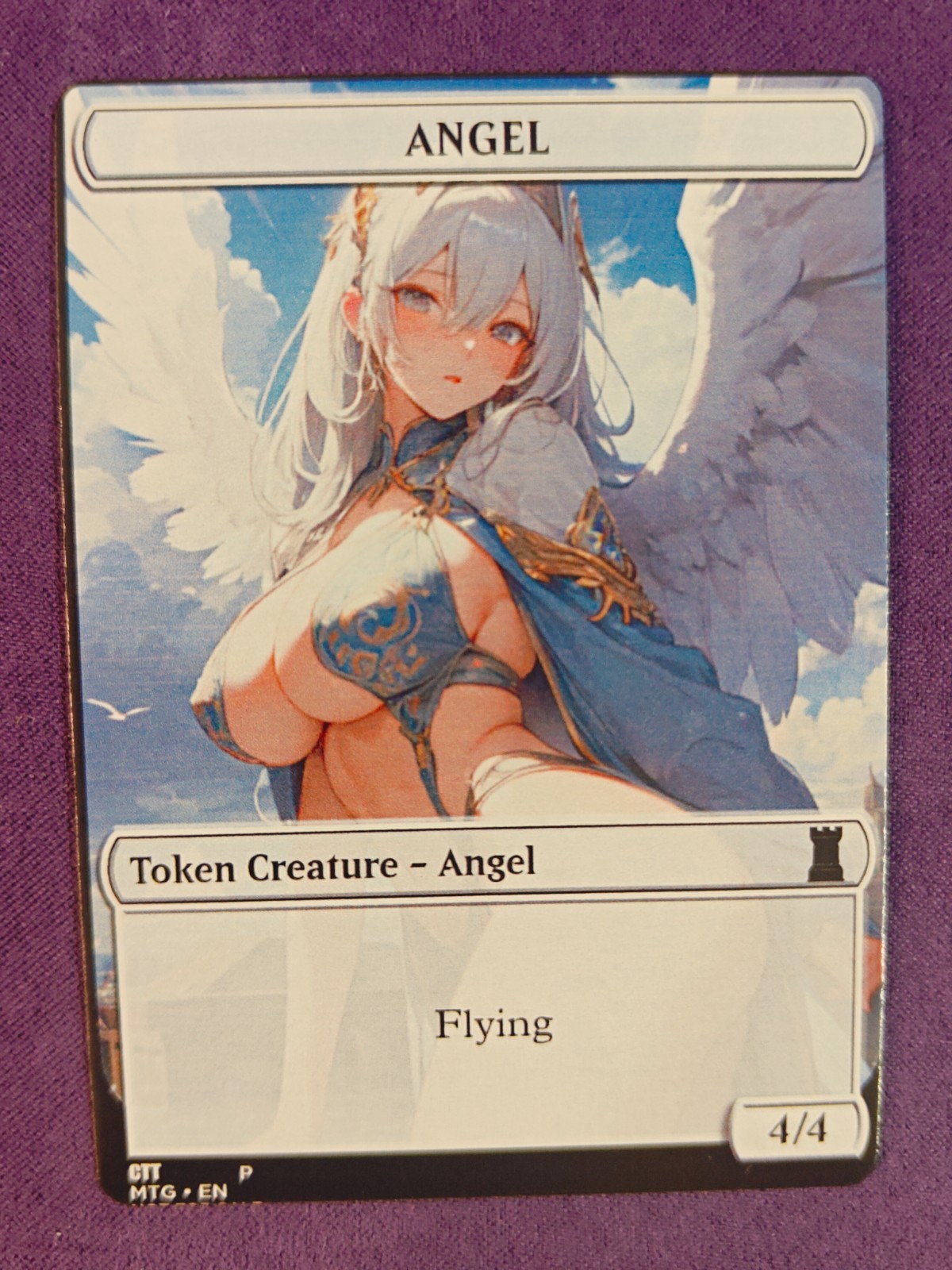 Angel Token A MTG Fan Art Anime Test Card