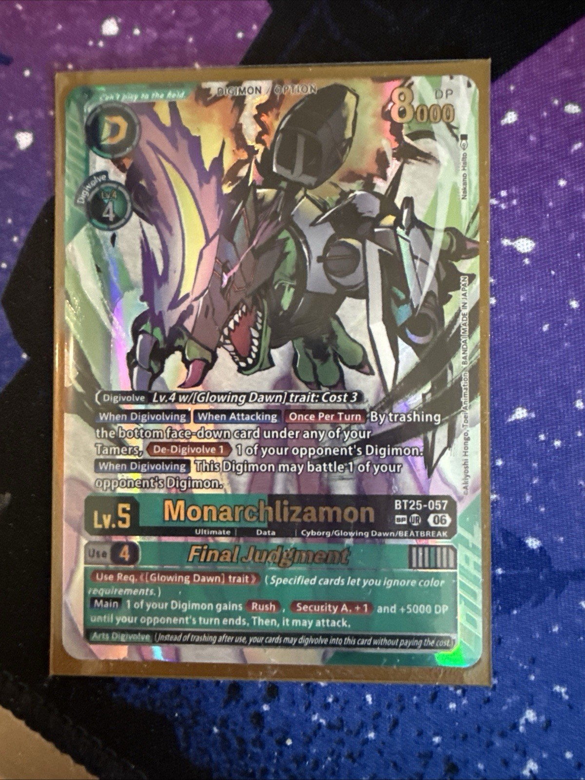 Monarchlizamon SP Ultimate Rare BT25 Digimon Card Game Dual Revolution