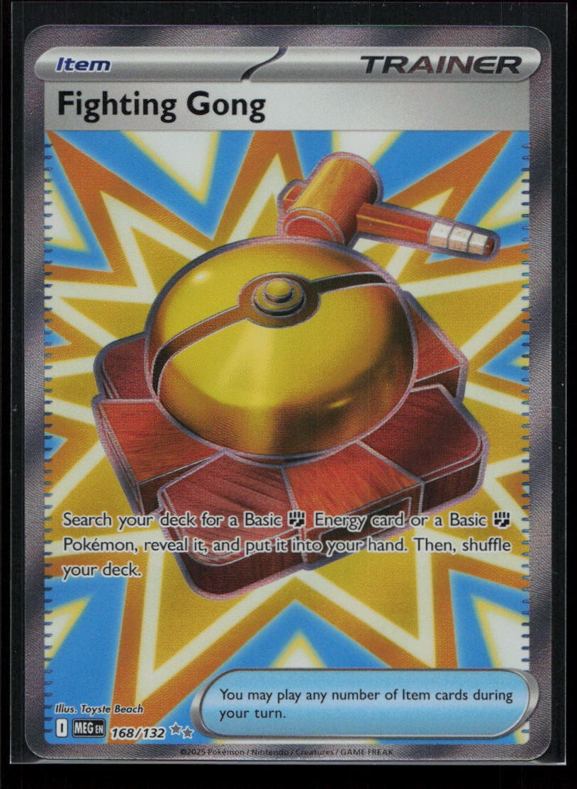 Fighting Gong Holo Ultra Rare ME01: Mega Evolution 168/132 NM (2B)