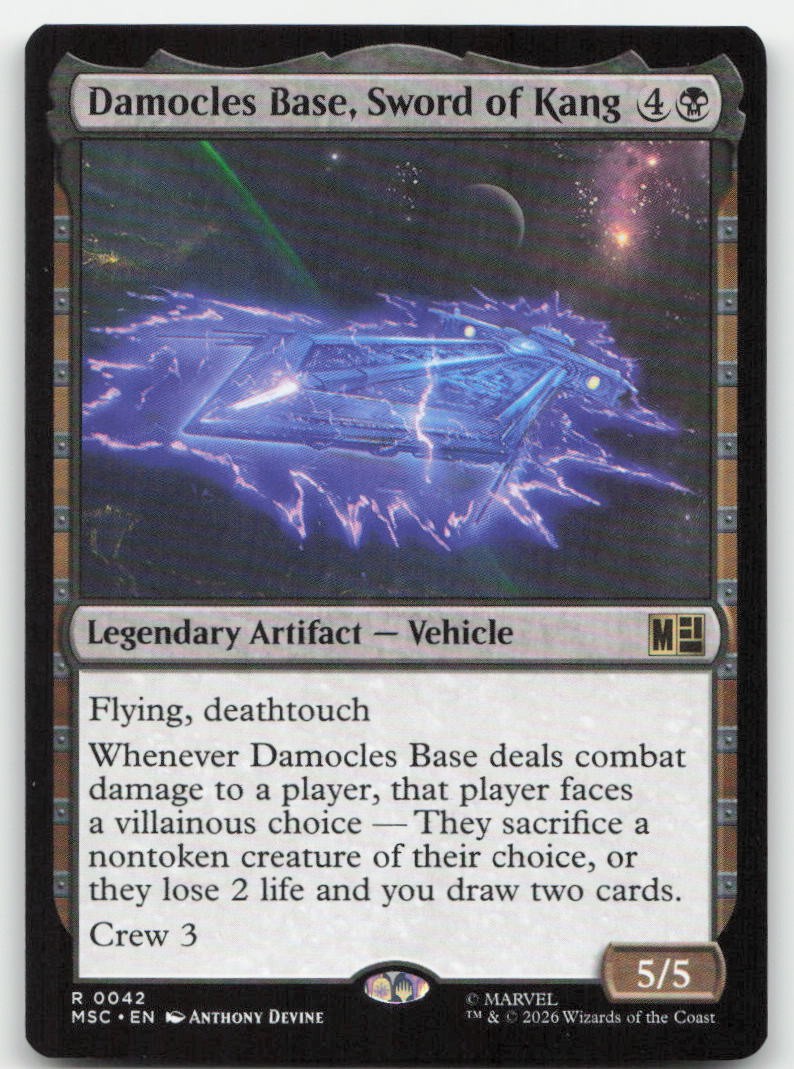 Damocles Base, Sword of Kang 42 MSC Commander: Marvel Super Heroes Magic MTG NM