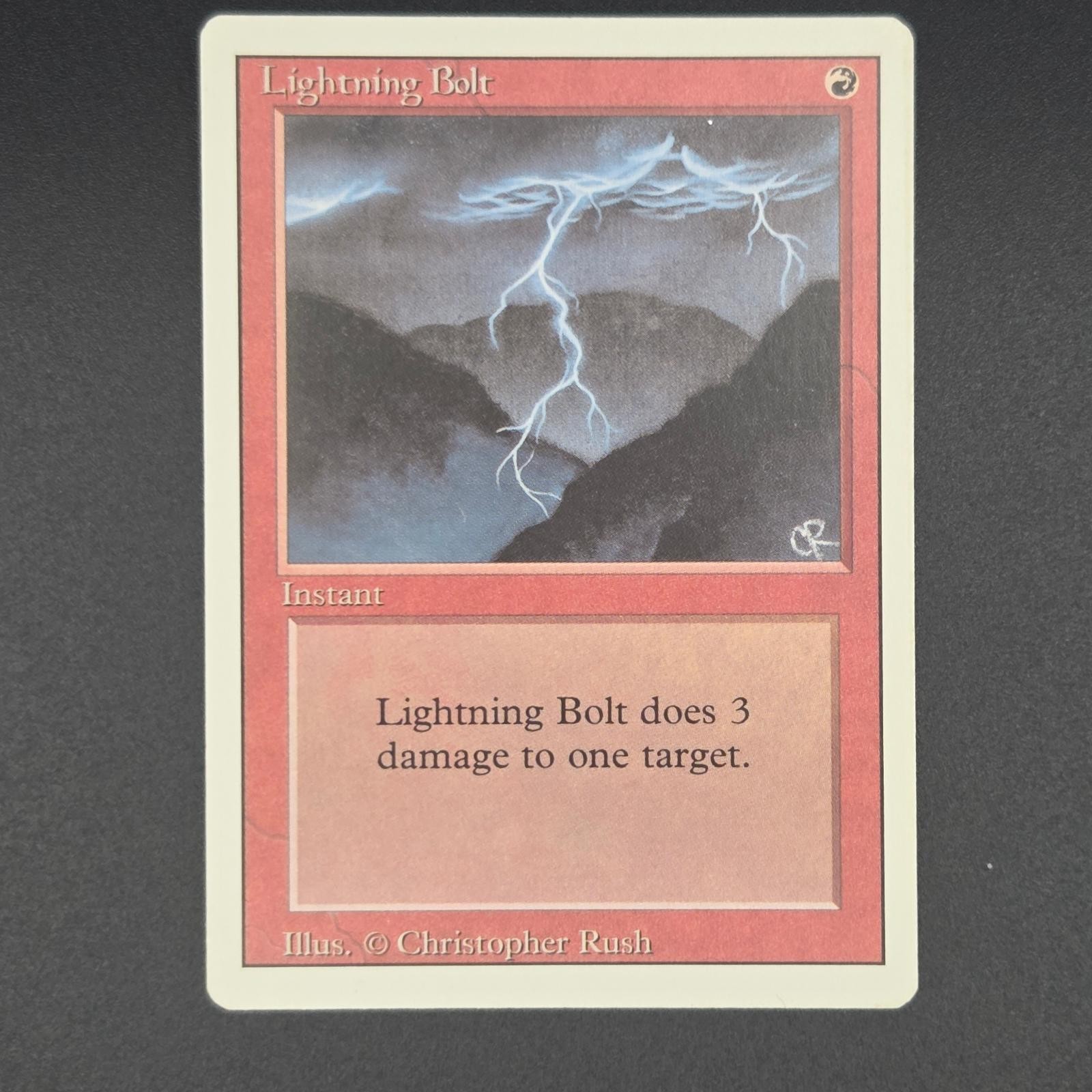 Lightning Bolt Common Revised Edition Magic: The Gathering Moderately Played