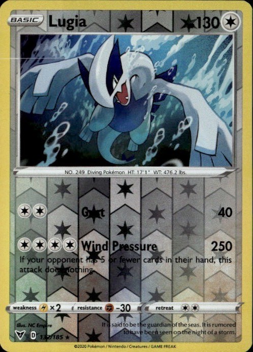 Lugia Holo Rare SWSH04 SWSH04: Vivid Voltage 132/185